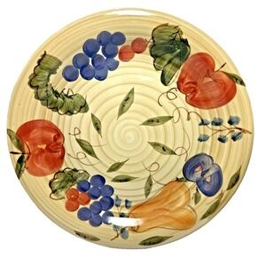 Alco Industries Fruit Apple Grape‎ Pear Ceramic Dinner Plate Farmhouse
